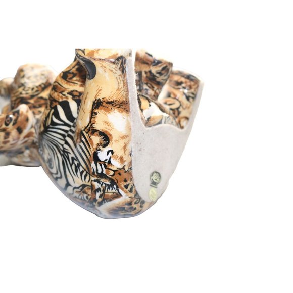 La Vie Animal Print Elephant Statue Figurine - Picture 3 of 8